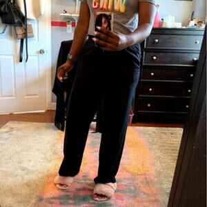 H&M Black Linen Like Pants